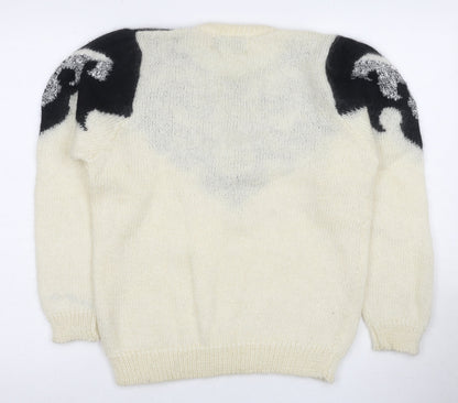 bydesign Women’s Ivory Geometric Knit Pullover S
