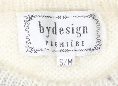 bydesign Women’s Ivory Geometric Knit Pullover S