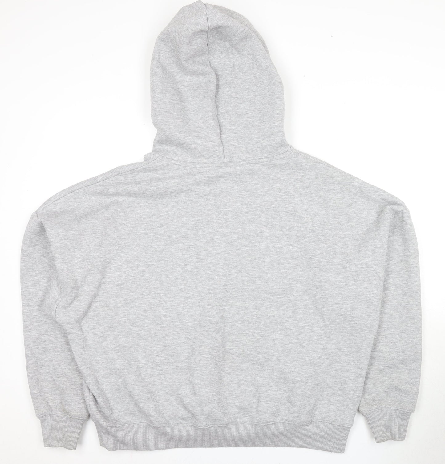 Women's Grey Pullover Hoodie, Regular Fit, Size 14