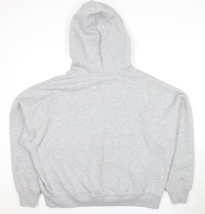Women's Grey Pullover Hoodie, Regular Fit, Size 14