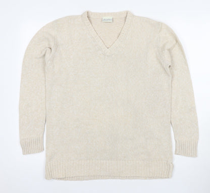 Womens UK Size S Joie de Vivre Beige Pullover Jumper