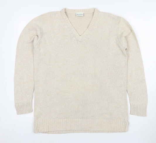 Womens UK Size S Joie de Vivre Beige Pullover Jumper