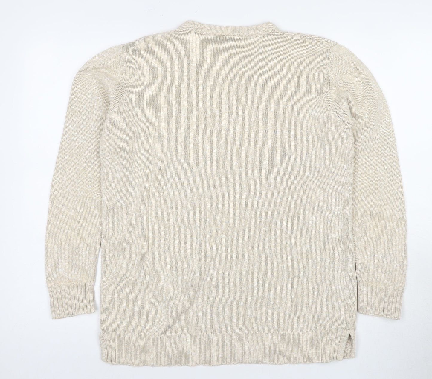 Womens UK Size S Joie de Vivre Beige Pullover Jumper