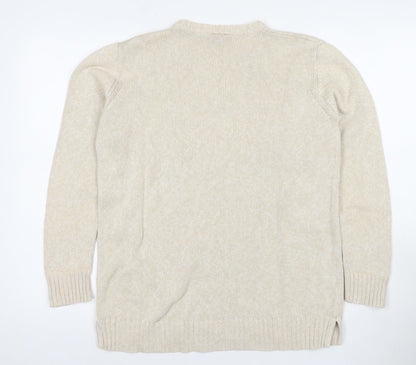 Womens UK Size S Joie de Vivre Beige Pullover Jumper