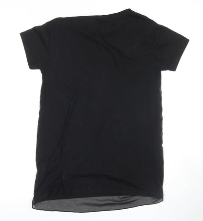 Womens UK Size 8 Harry Potter Black Jersey T-Shirt