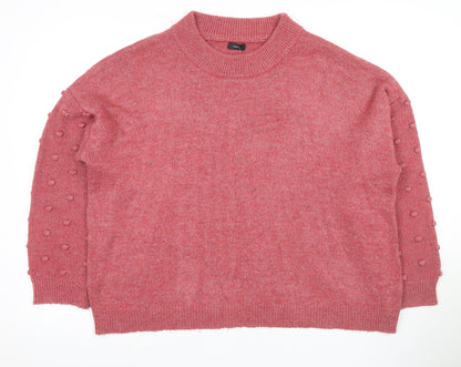 Womens UK Size 18 M&Co Pink Pullover Jumper