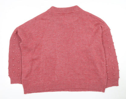 Womens UK Size 18 M&Co Pink Pullover Jumper
