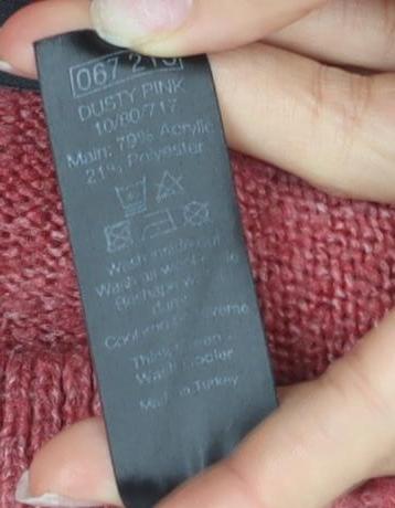 Womens UK Size 18 M&Co Pink Pullover Jumper