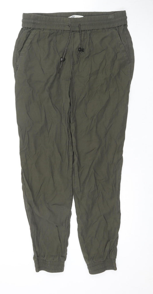 Only Women's Green Joggers, Size 32, Relaxed Fit