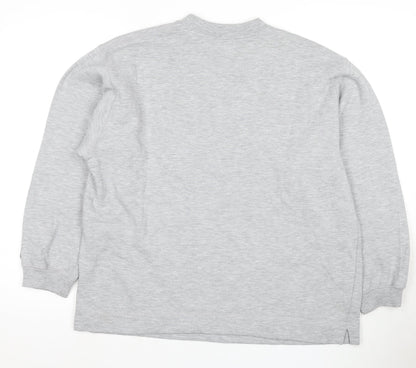 Reebok Women's Grey V-Neck Pullover Sweater, Size 12