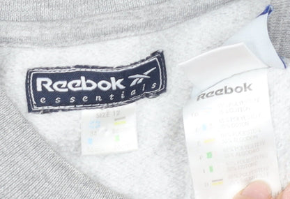 Reebok Women's Grey V-Neck Pullover Sweater, Size 12