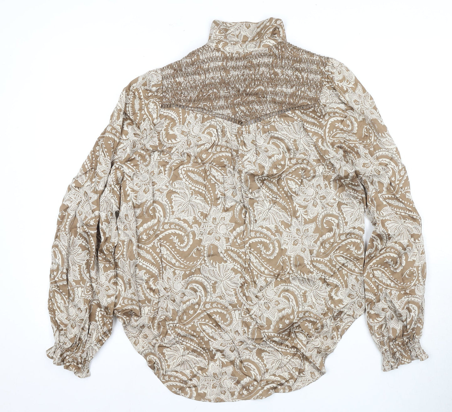 Next Women's Brown Paisley Blouse UK 10 - Casual & Workwear