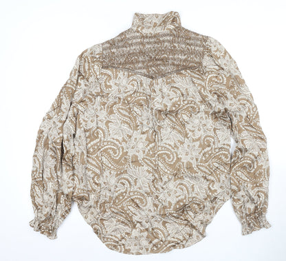 Next Women's Brown Paisley Blouse UK 10 - Casual & Workwear