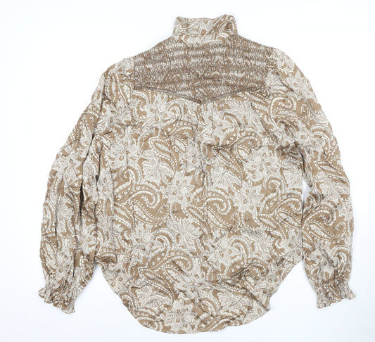 Next Women's Brown Paisley Blouse UK 10 - Casual & Workwear