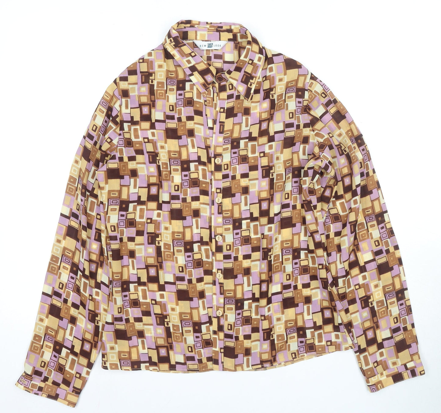 Womens UK Size 12 New Look Multicoloured  Button-Up