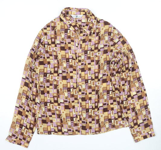 Womens UK Size 12 New Look Multicoloured  Button-Up