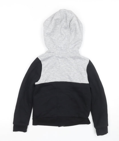 Slazenger Boys Grey & Black Full Zip Hoodie, 4-5 Years