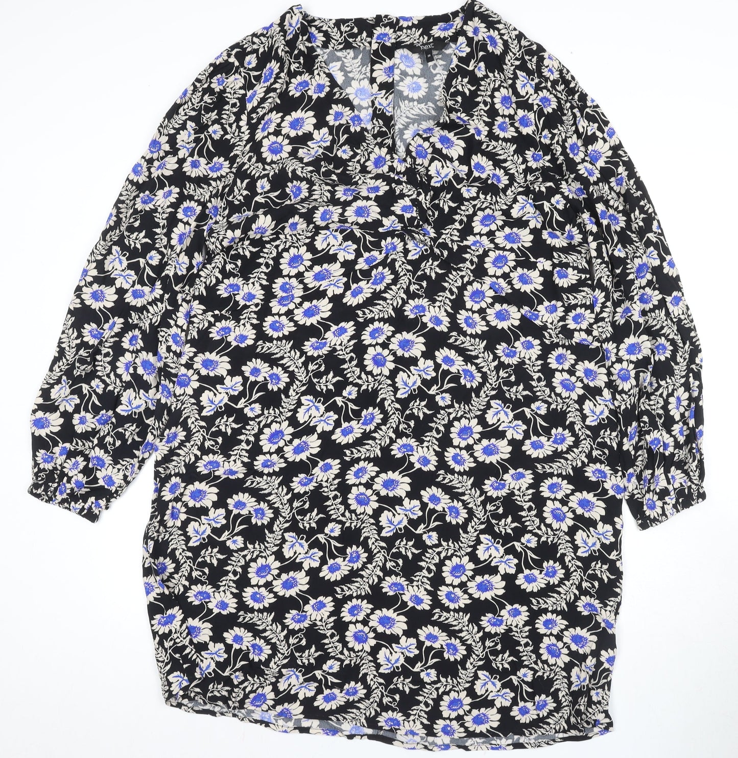 Next Women's Floral Black Multicoloured Dress Size 20