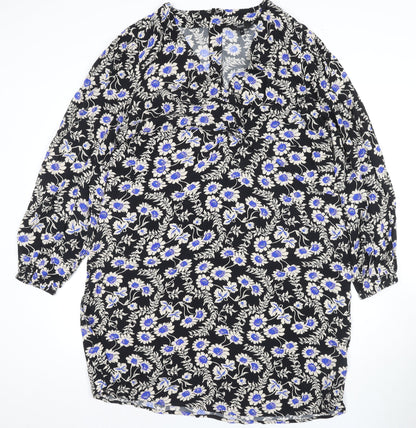Next Women's Floral Black Multicoloured Dress Size 20