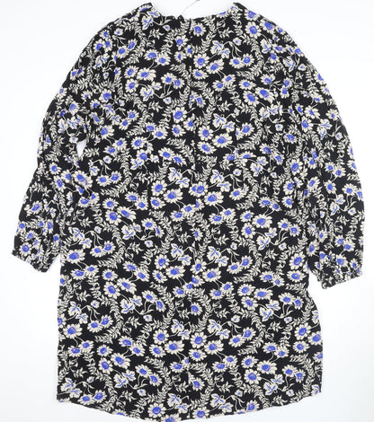 Next Women's Floral Black Multicoloured Dress Size 20