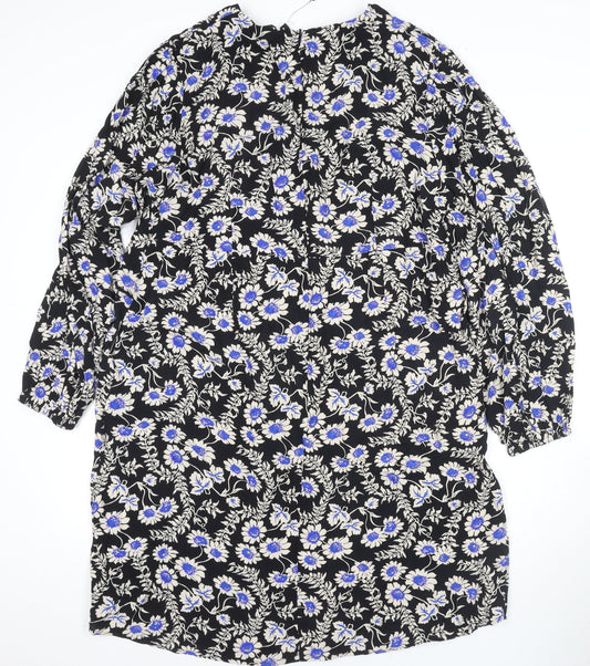 Next Women's Floral Black Multicoloured Dress Size 20