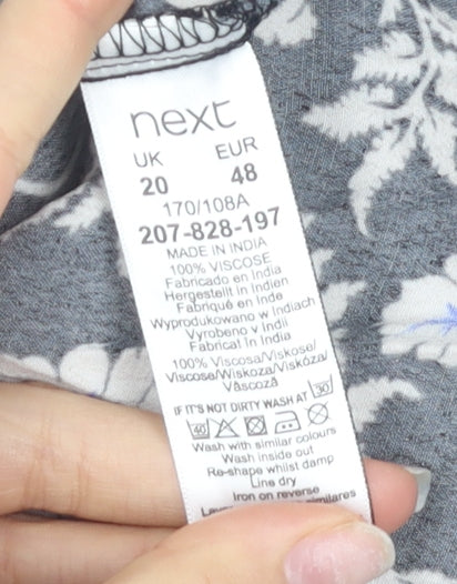 Next Women's Floral Black Multicoloured Dress Size 20