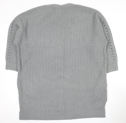 Womens UK Size 16-18 NEXT Grey Cardigan Jumper
