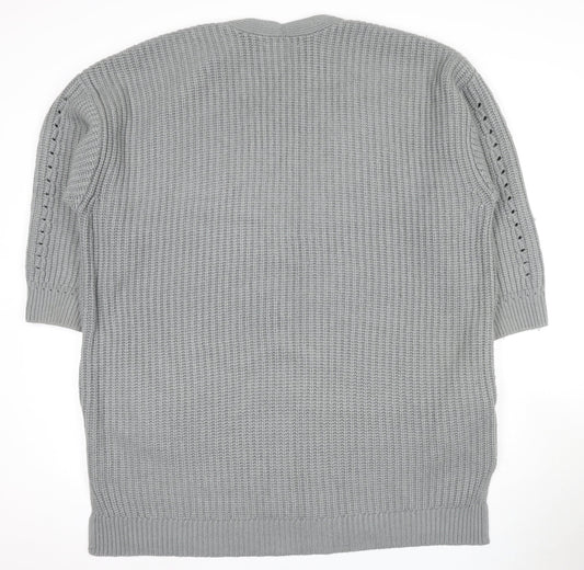 Womens UK Size 16-18 NEXT Grey Cardigan Jumper