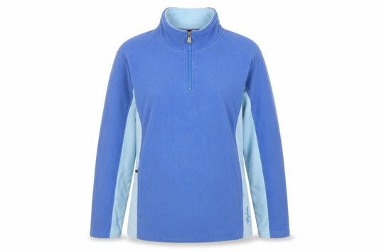 Front view of Rydale Teens Blue Fleece Full Zip Sweatshirt