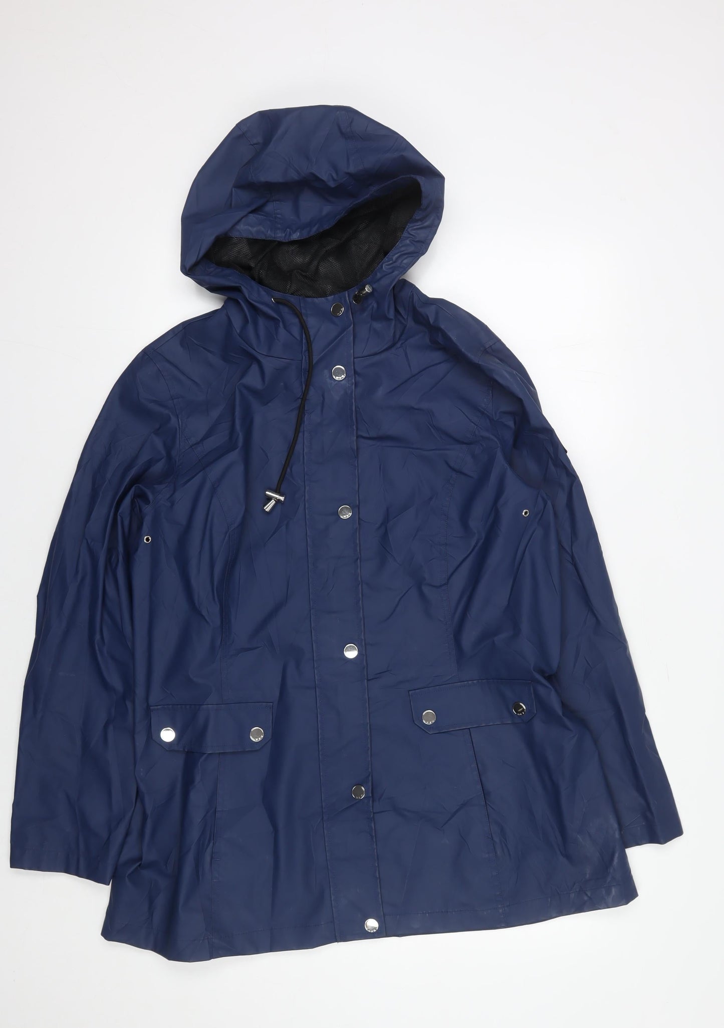 Womens UK Size XS HFX Blue Rain Coat