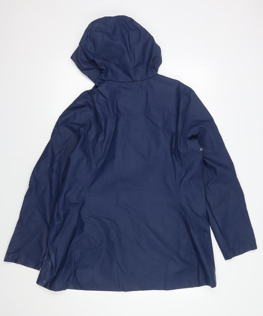 Womens UK Size XS HFX Blue Rain Coat