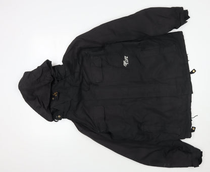Mens UK Size M Rider Black Parka Coat