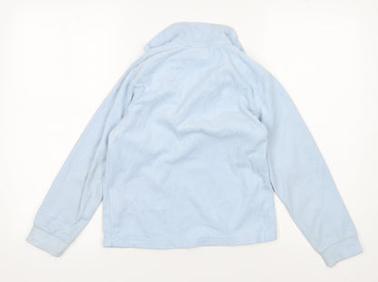 Snow+Rock Girls' Blue Fleece Pullover - 10 Years, Zip Neck
