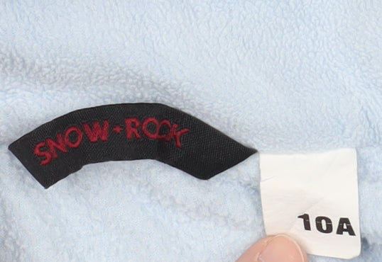 Snow+Rock Girls' Blue Fleece Pullover - 10 Years, Zip Neck