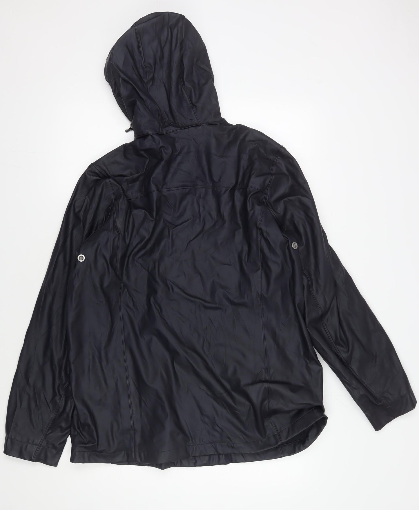 Mens UK Size XL Lands' End Black Rain Coat