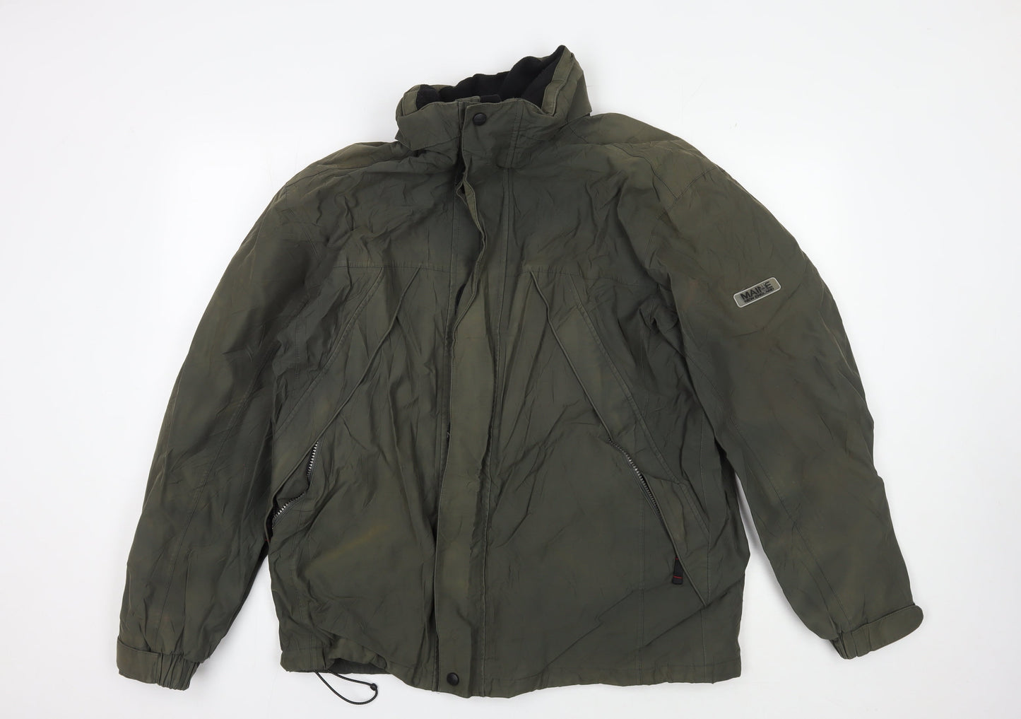 Mens UK Size L Maine New England Green Basic Jacket