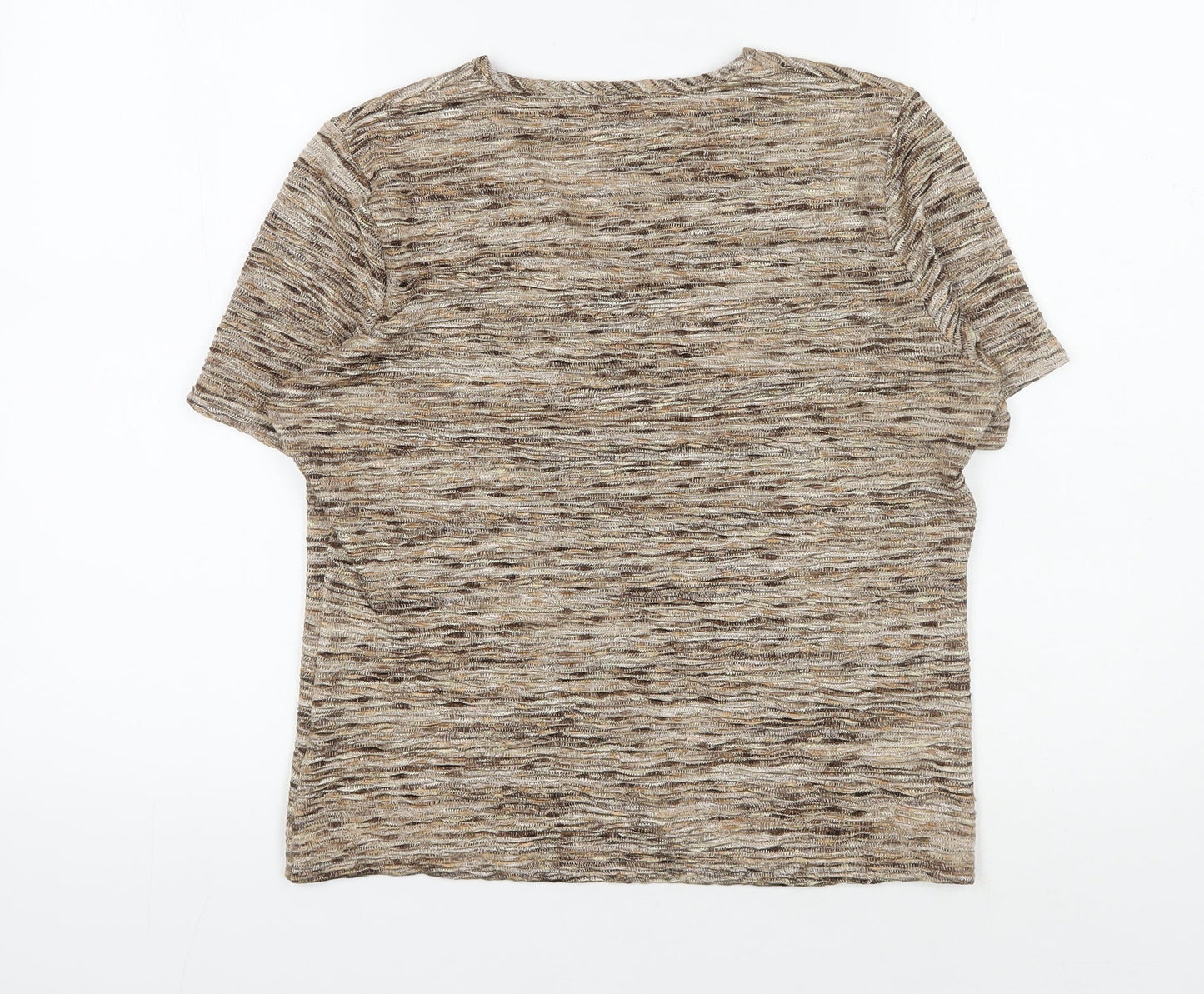 Womens UK Size M Viyella Beige Basic T-Shirt
