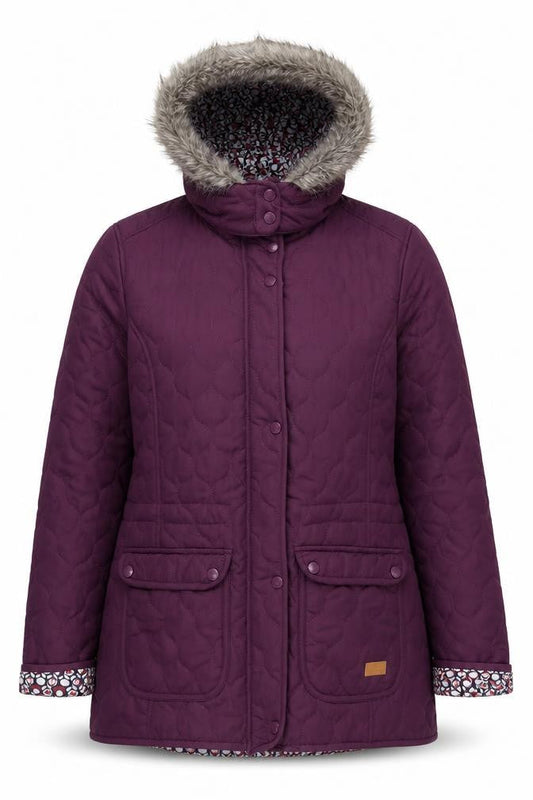 Womens UK Size XL Trespass Purple Puffer Jacket