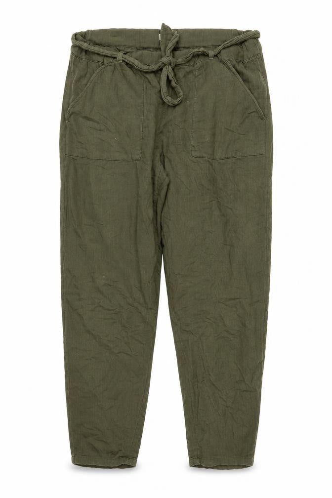 Womens UK Size 18 Marks and Spencer Relaxed Fit Casual Green Trousers