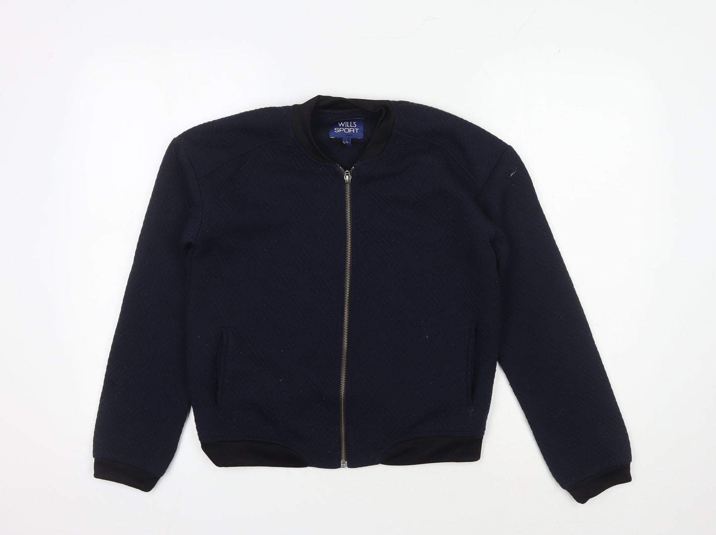 Wills Sport Blue Bomber Jacket Men's Size S Casual