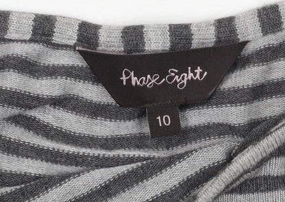 Womens UK Size 10 Phase Eight Grey Jersey T-Shirt