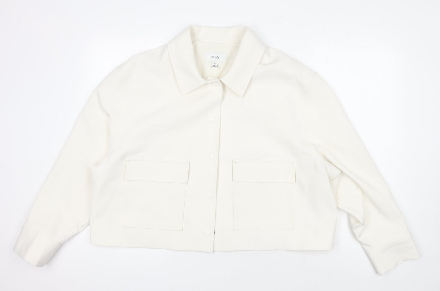 Womens UK Size 24 Marks and Spencer Ivory Basic Jacket