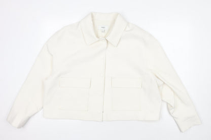 Womens UK Size 24 Marks and Spencer Ivory Basic Jacket