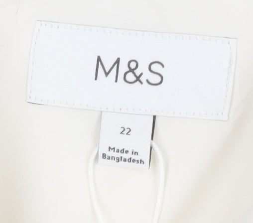 Womens UK Size 24 Marks and Spencer Ivory Basic Jacket