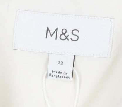Womens UK Size 24 Marks and Spencer Ivory Basic Jacket