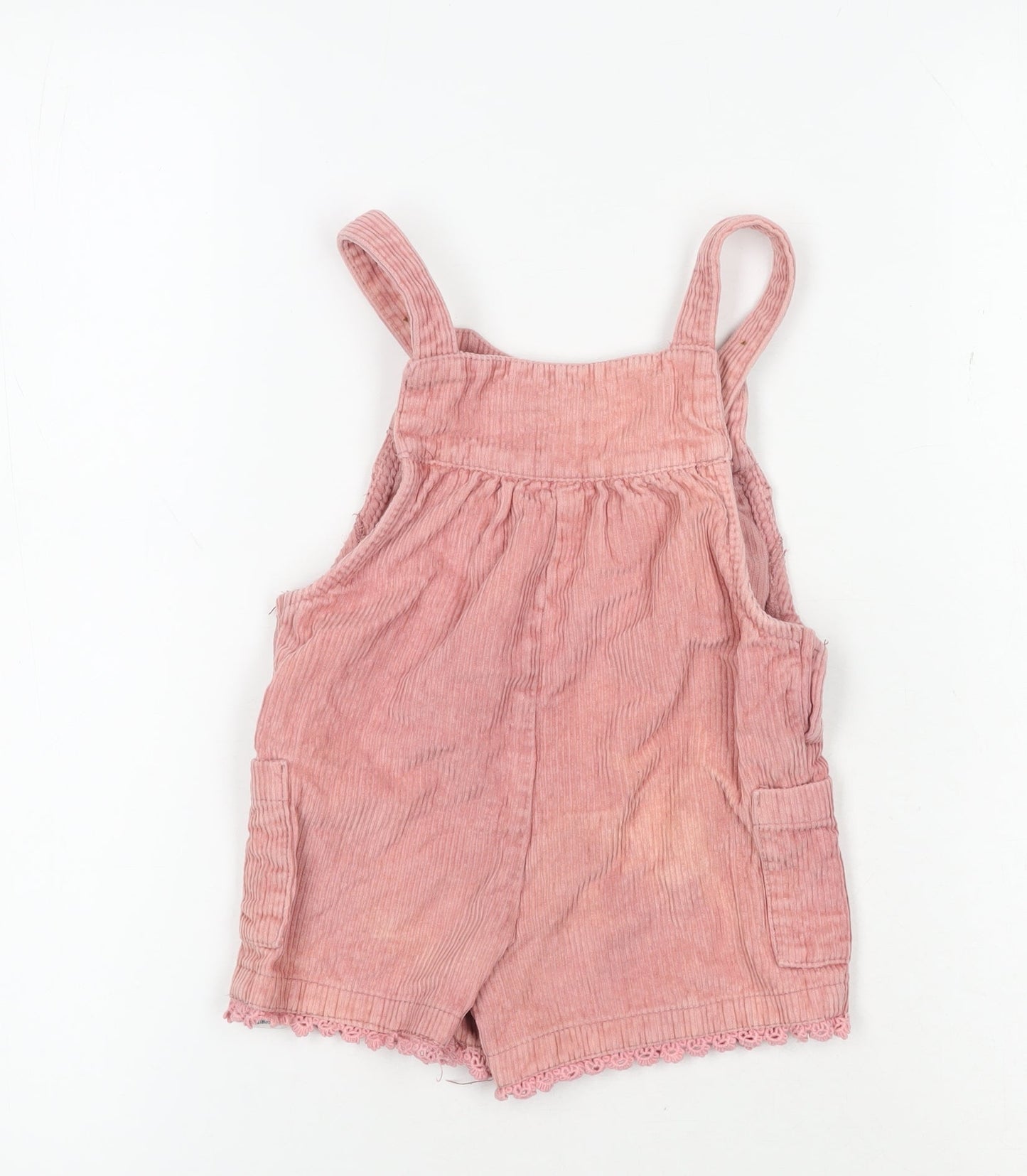 Mantaray Pink Corduroy Dungaree 12-18 Months Unisex
