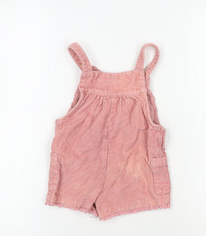 Mantaray Pink Corduroy Dungaree 12-18 Months Unisex