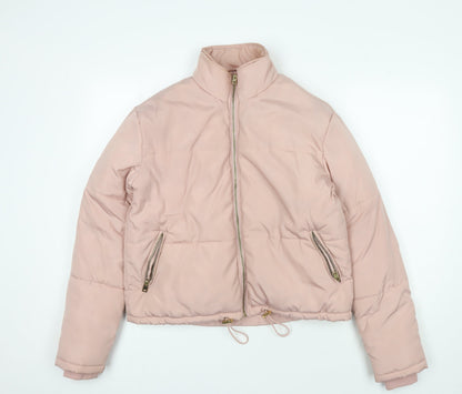 New Look Pink Women's Puffer Jacket Size 8