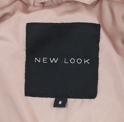 New Look Pink Women's Puffer Jacket Size 8