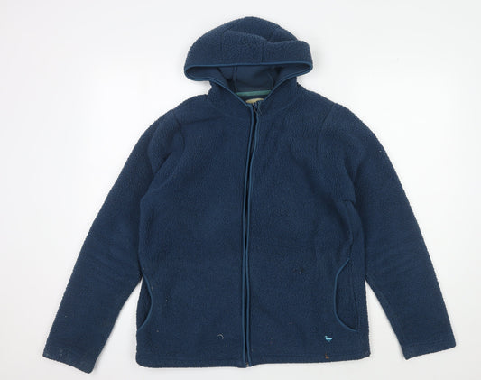 Country Rose Women's Blue Hooded Fleece Jacket M